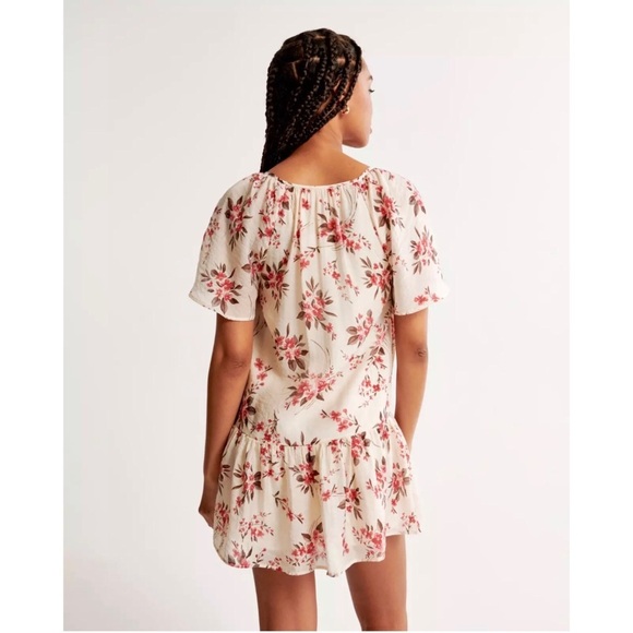 ABERCROMBIE & FITCH Floaty Trapeze Mini Dress Size XST - Picture 4 of 12